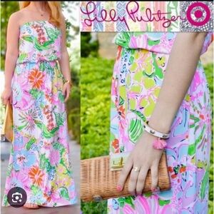 Lilly Pulitzer strapless Maxi dress